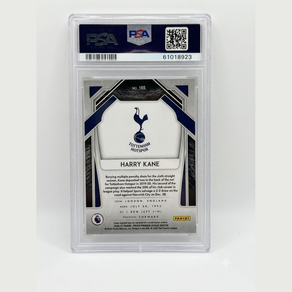 2020-21 Panini Prizm Premier League #165 Harry Kane PSA 10 (Cert 61018923)
