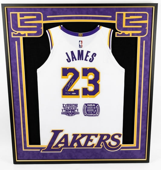 LeBron James Signed Lakers Jersey #23 (Limited Edition #24) – Custom Framed
