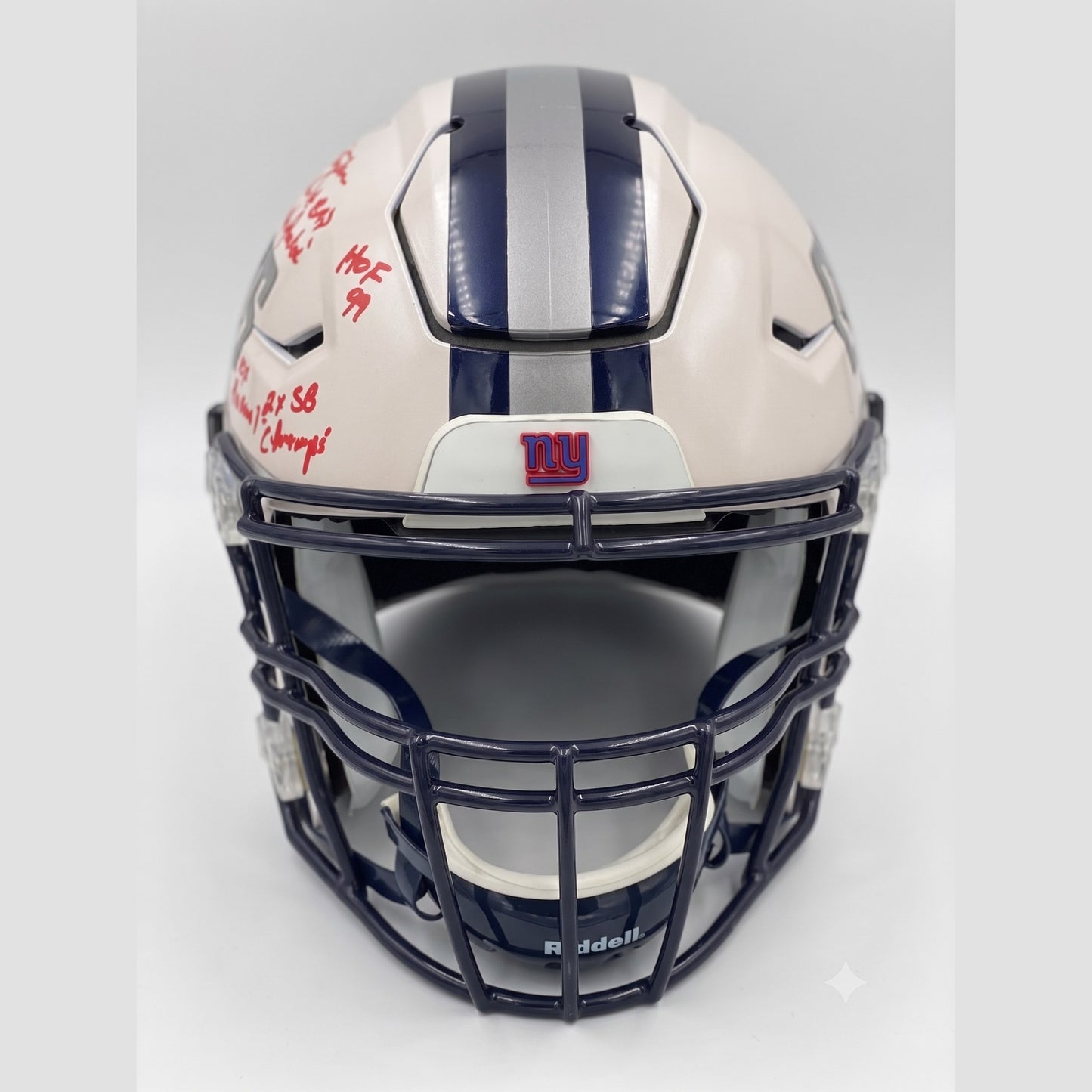 Lawrence Taylor Signed All Hand-Painted Giants Speed Flex Helmet with 11 Inscriptions