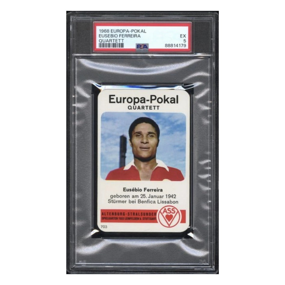 1968 Altenburg-Stralsunder Europa-Pokal Quartett #703 Eusebio PSA 5
