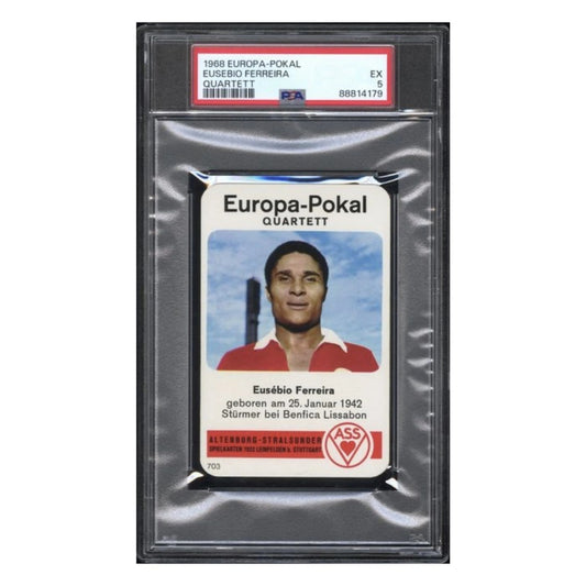 1968 Altenburg-Stralsunder Europa-Pokal Quartett #703 Eusebio PSA 5
