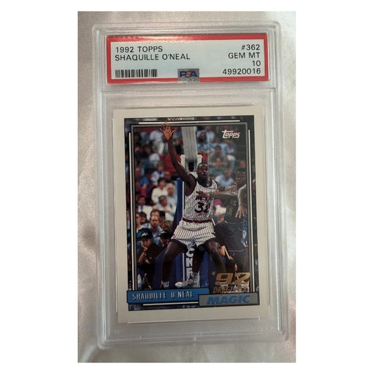 1992-93 Topps #362 Shaquille O'Neal Rookie Card PSA 10
