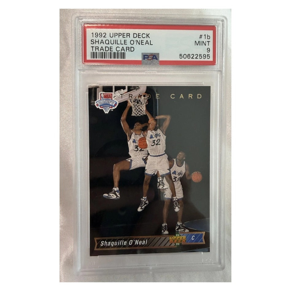 1992-93 Upper Deck #1B Shaquille O'Neal Trade Card Rookie PSA 9