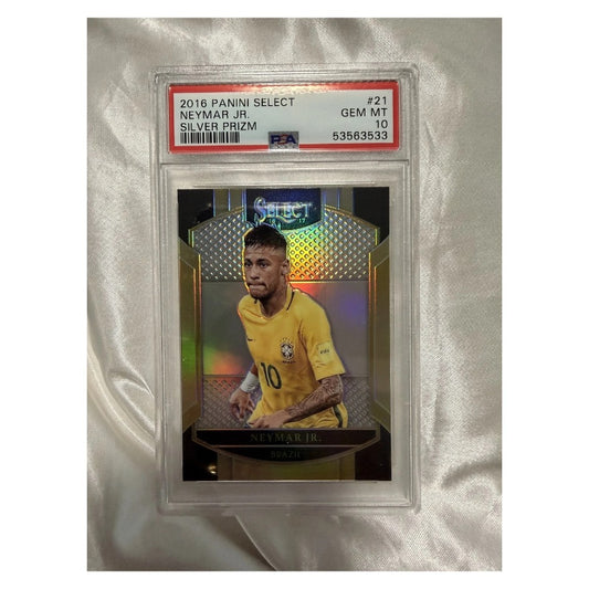 2016-17 Panini Select #21 Neymar Jr. Silver Prizm PSA 10