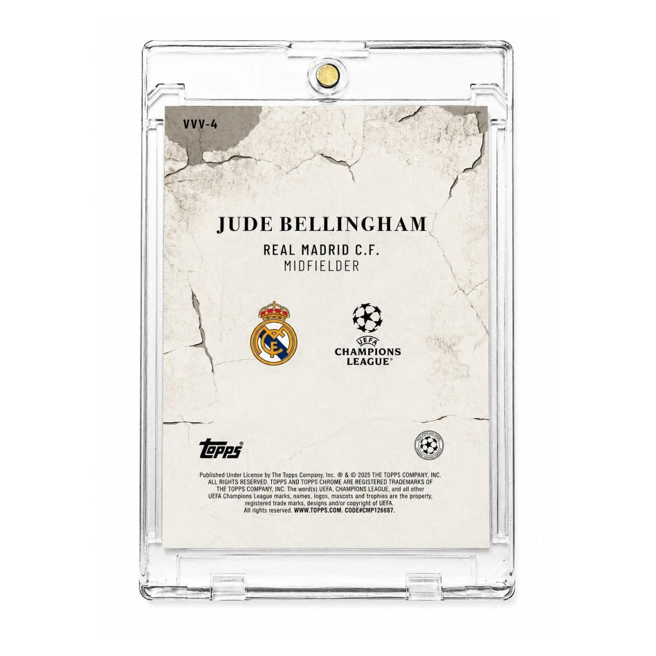2025-26 Topps Chrome UEFA Club Competitions #VVV-4 Jude Bellingham Veni Vidi Vici SSP - reverse