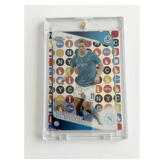 2025-26 Topps Chrome UEFA Club Competitions #200 Kevin De Bruyne NYC Background SSP