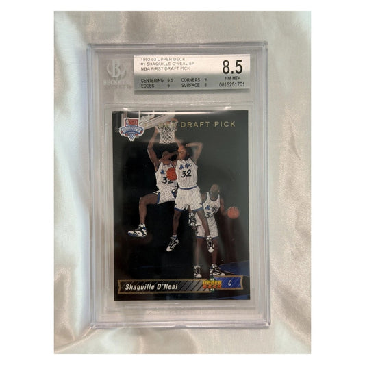 1992-93 Upper Deck #1 Shaquille O'Neal SP Rookie Card BGS 8.5