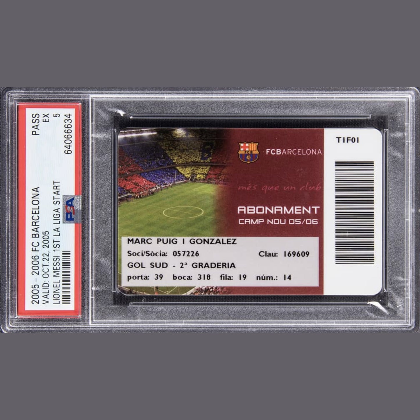 Oct. 22, 2005 – Lionel Messi First FC Barcelona La Liga Start Pass