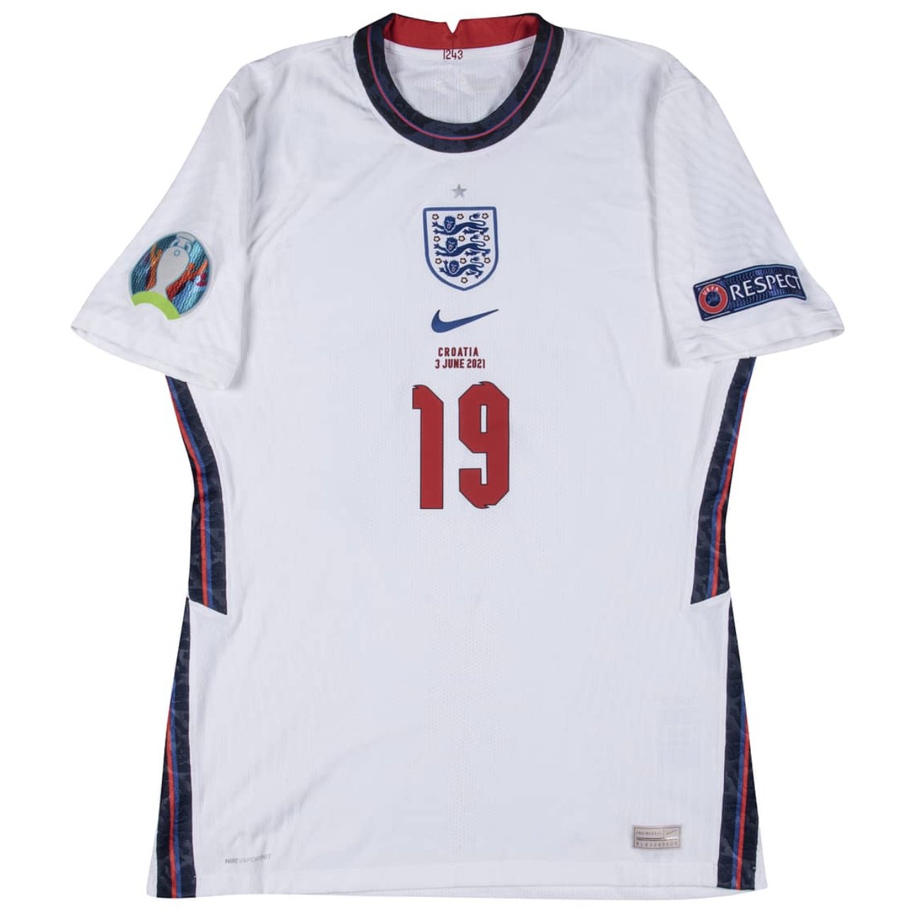 Mason Mount Team-Issued White England National Team EURO 2020 Jersey vs. Croatia – MEARS Authenticated