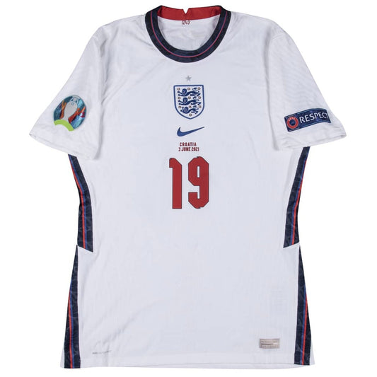 Mason Mount Team-Issued White England National Team EURO 2020 Jersey vs. Croatia – MEARS Authenticated