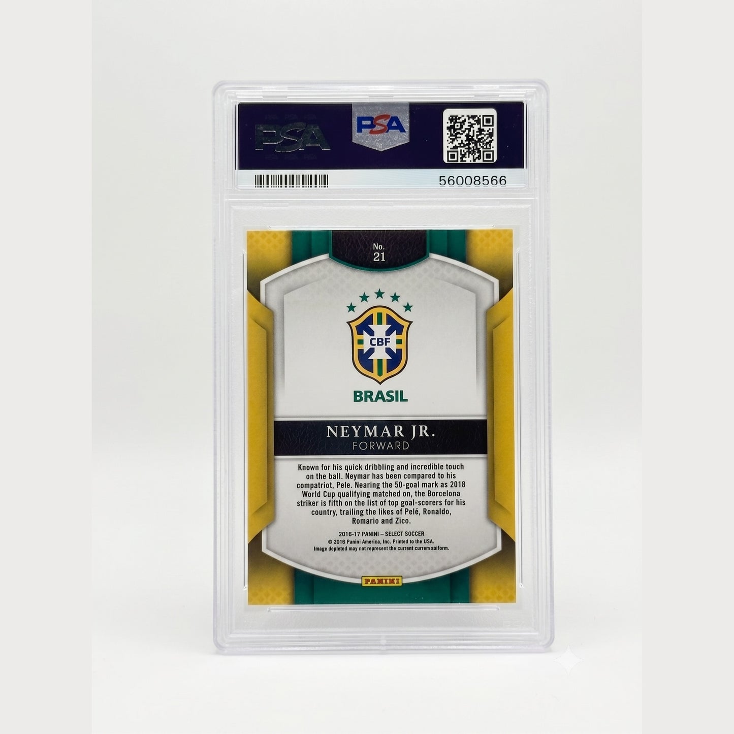 2016 Panini Select #21 Neymar Jr. Multi-Color Prizm PSA 10