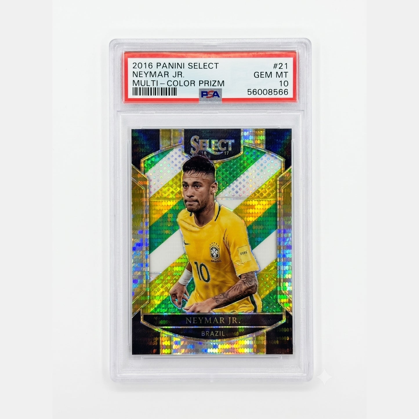 2016 Panini Select #21 Neymar Jr. Multi-Color Prizm PSA 10