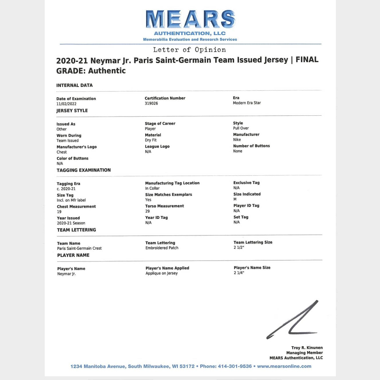 Neymar Jr. Team-Issued 2020-21 Paris Saint-Germain LGBT Number Jersey – MEARS Authenticated