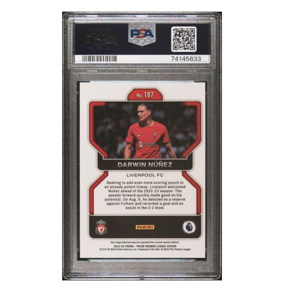 2022-23 Panini Prizm Premier League #187 Darwin Nunez PSA 10