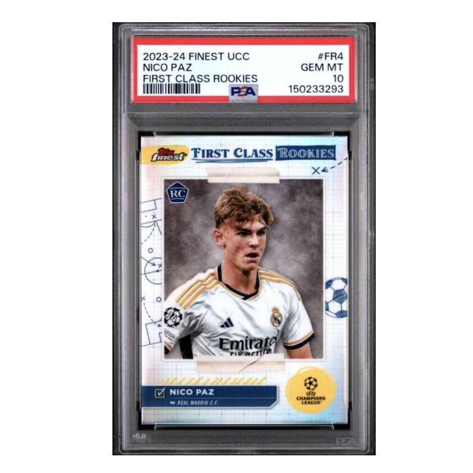 2023-24 Topps Finest UEFA Club Competitions Finest First Class Rookies #FR4 Nico Paz PSA 10