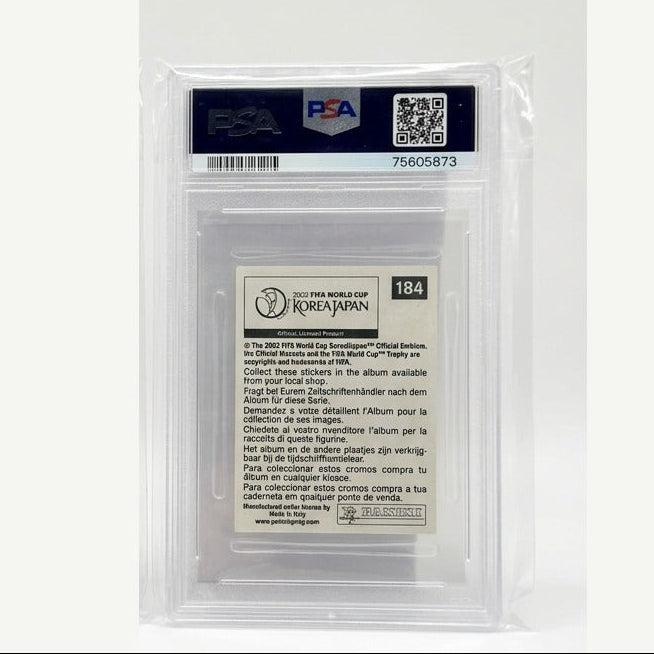 2002 Panini World Cup #184 Ronaldo Sticker Black Back PSA 5