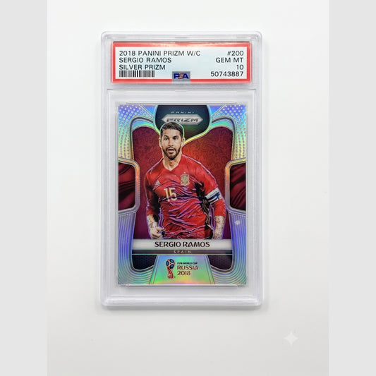 2018 Panini Prizm World Cup #200 Sergio Ramos Silver Prizm PSA 10