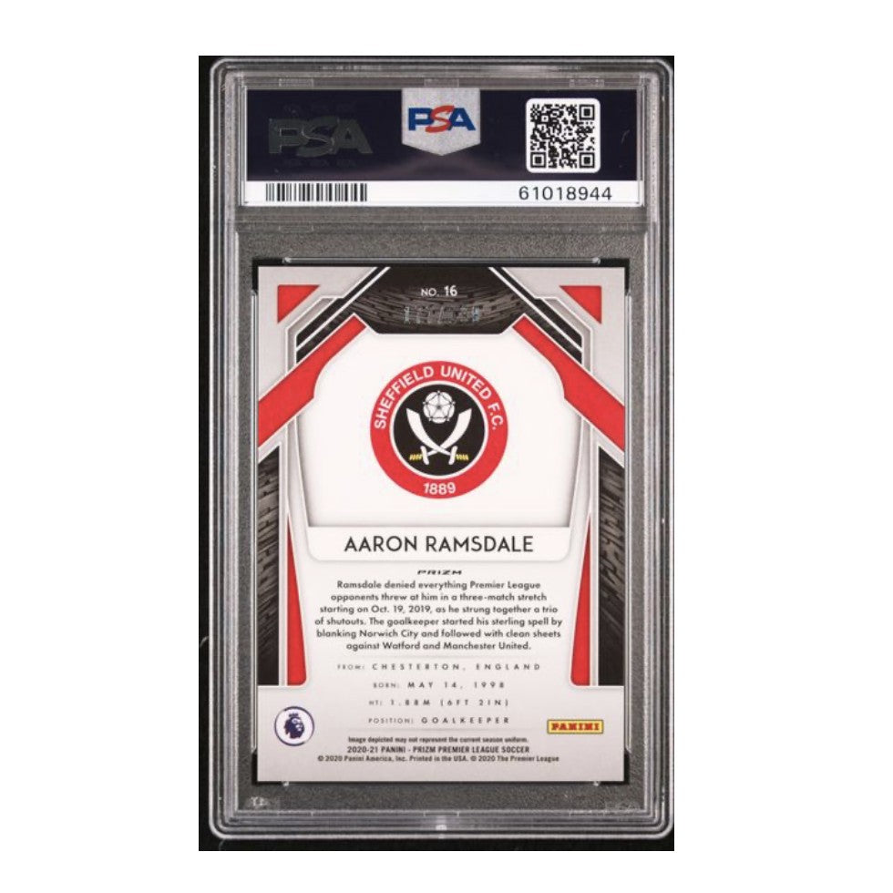 2020 Panini Prizm Premier League #16 Aaron Ramsdale – PSA GEM MT 10