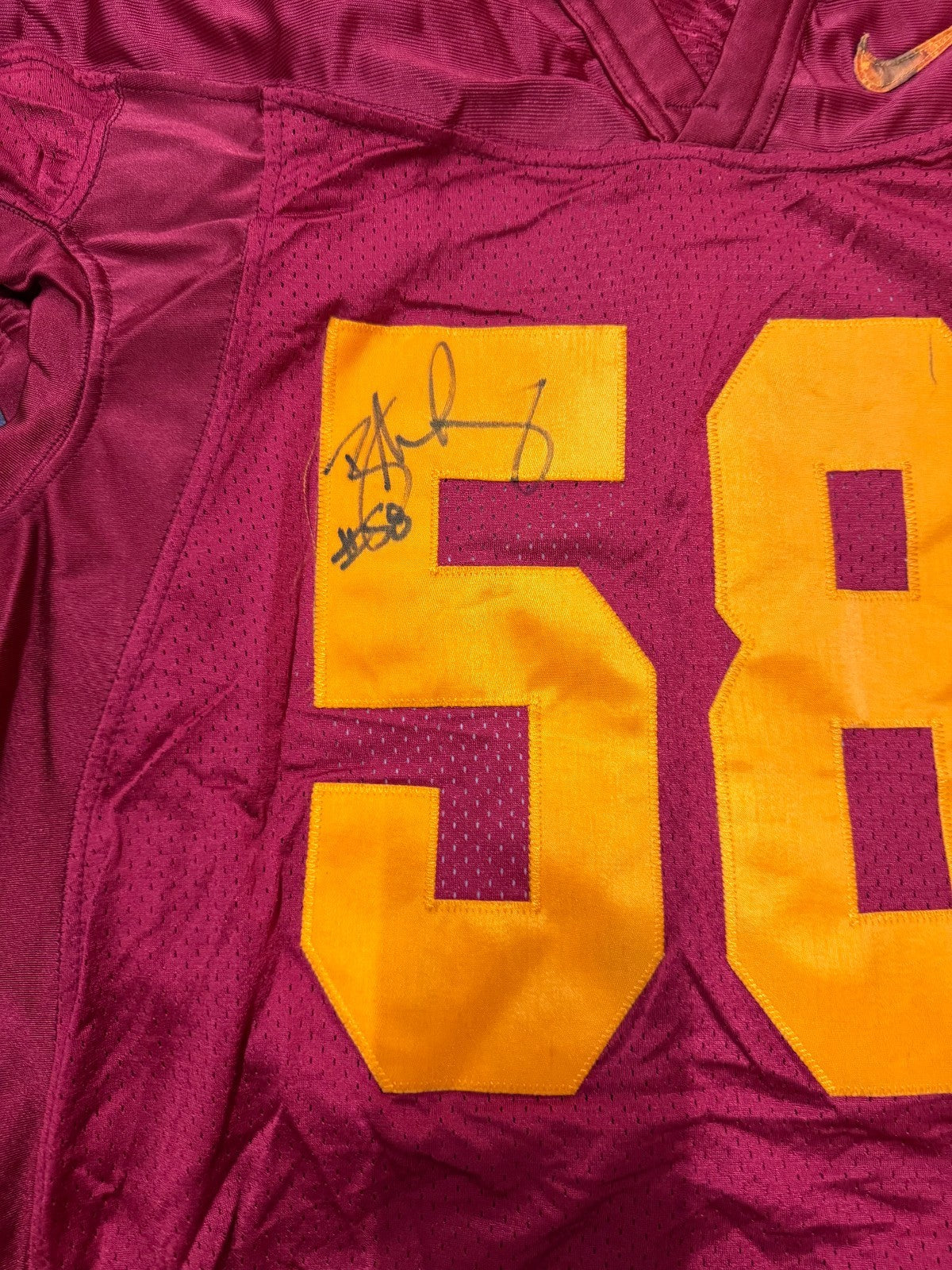 Rey Maualuga Signed & Worn USC Trojans Practice Jersey #58