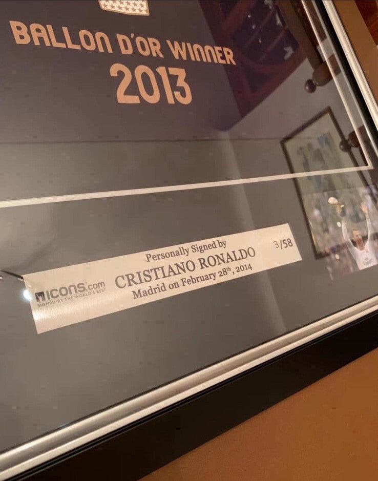 Cristiano Ronaldo Signed/Framed Limited Edition “2013 Ballon d’Or Winner” Jersey