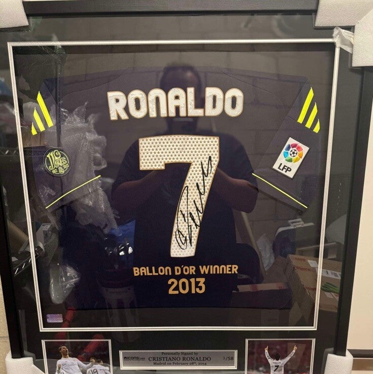 Cristiano Ronaldo Signed/Framed Limited Edition “2013 Ballon d’Or Winner” Jersey