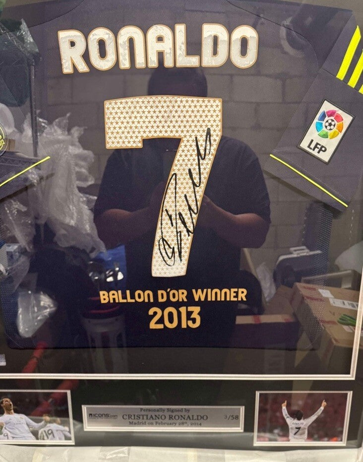 Cristiano Ronaldo Signed/Framed Limited Edition “2013 Ballon d’Or Winner” Jersey