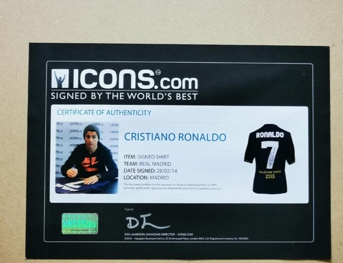 Cristiano Ronaldo Signed/Framed Limited Edition “2013 Ballon d’Or Winner” Jersey