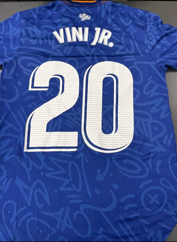 Vinícius Jr. Signed & Inscribed Real Madrid Jersey – 2021/22 Away Match Issue (Autographed)