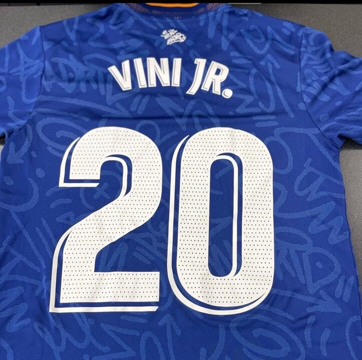 Vinícius Jr. Signed & Inscribed Real Madrid Jersey – 2021/22 Away Match Issue (Autographed)