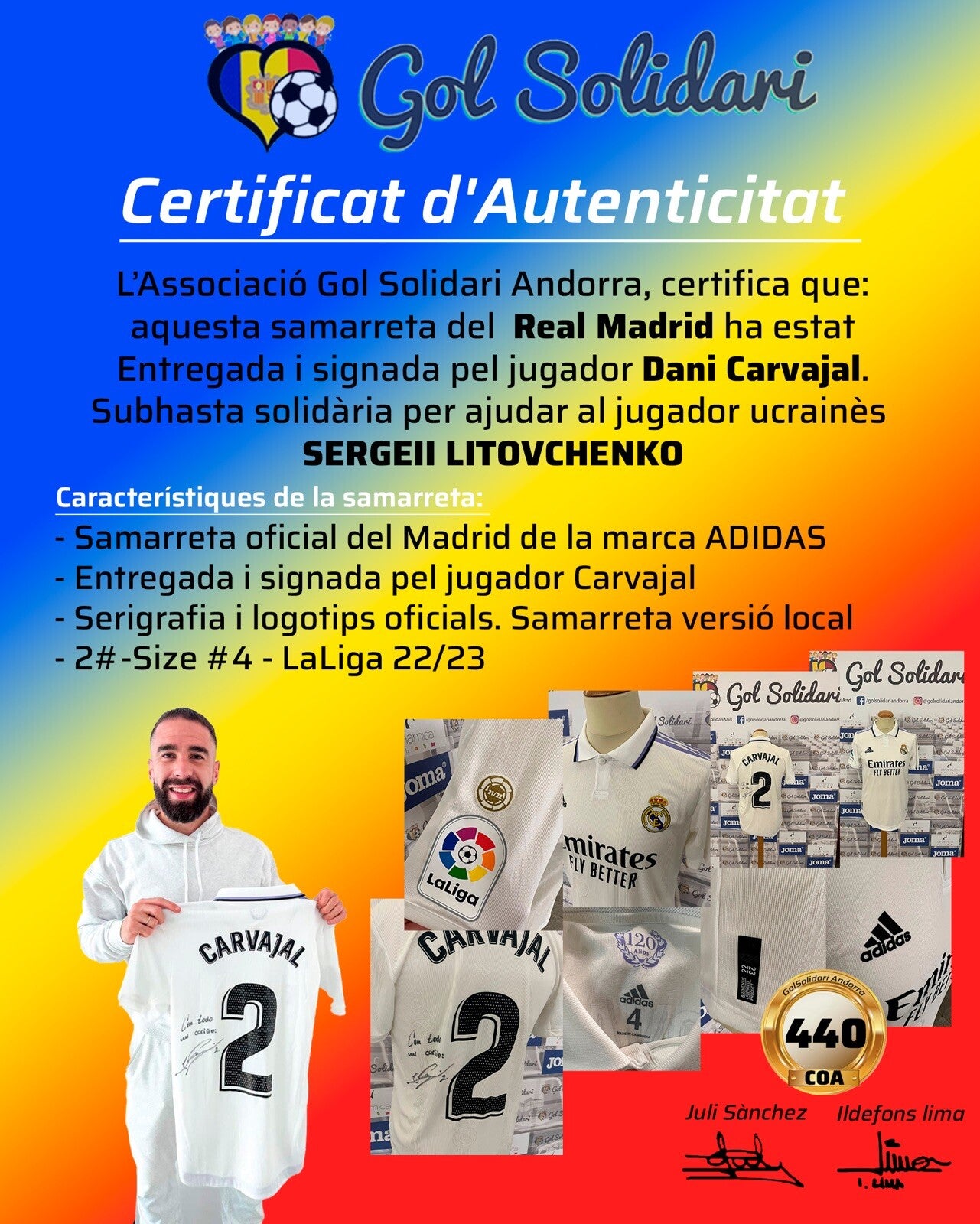 Dani Carvajal Signed 2022/23 Real Madrid Player Issue