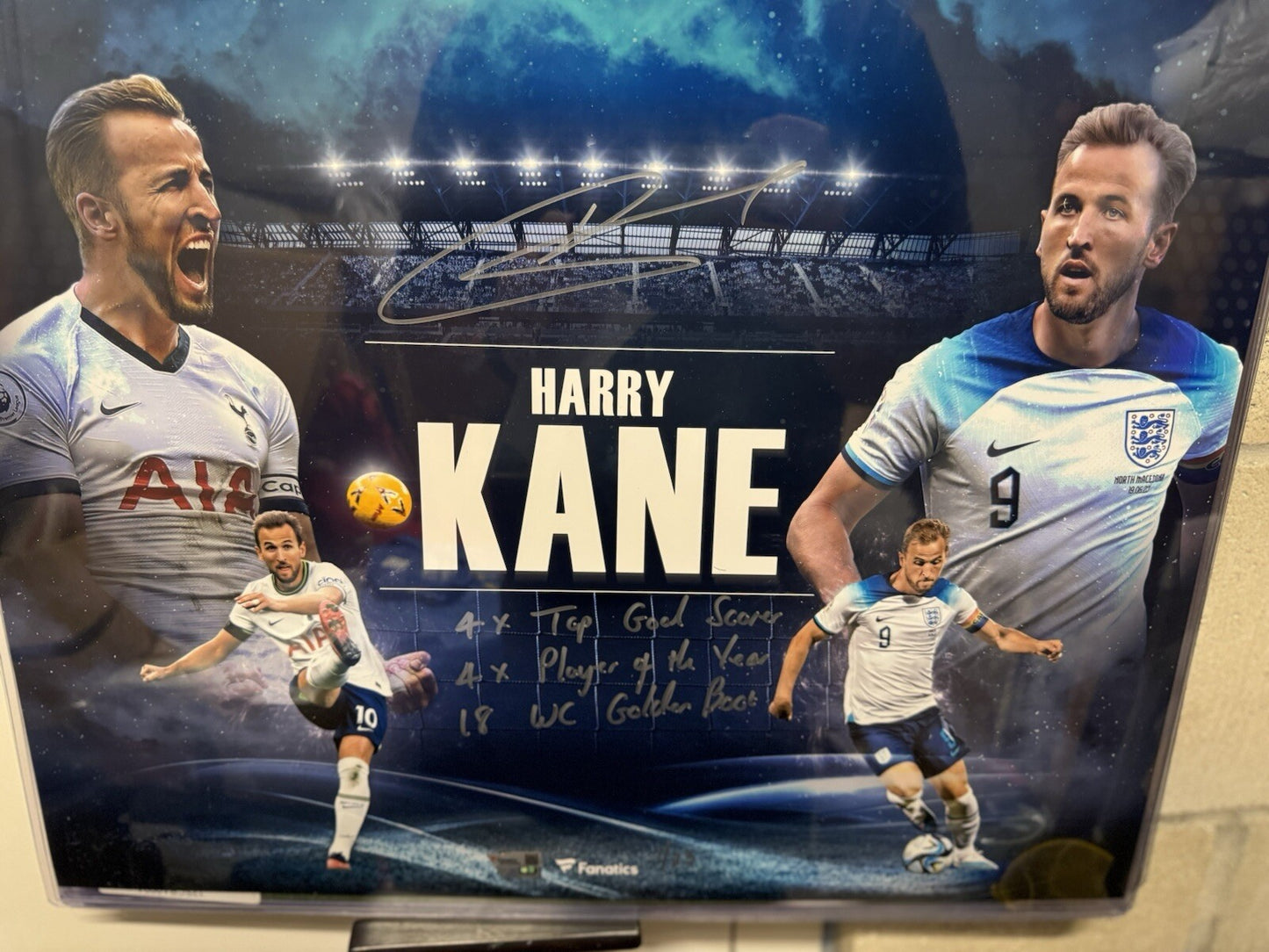 Harry Kane Signed and Inscribed Limited Edition Photo (#1/23)