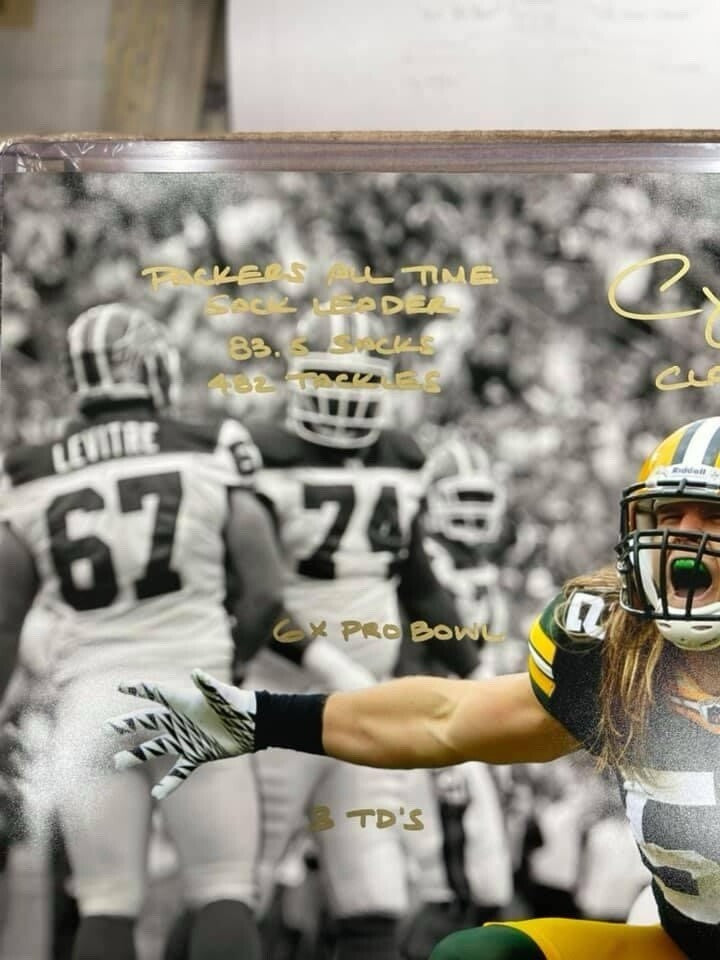 Clay Matthews Signed and Inscribed Green Bay Packers Photo