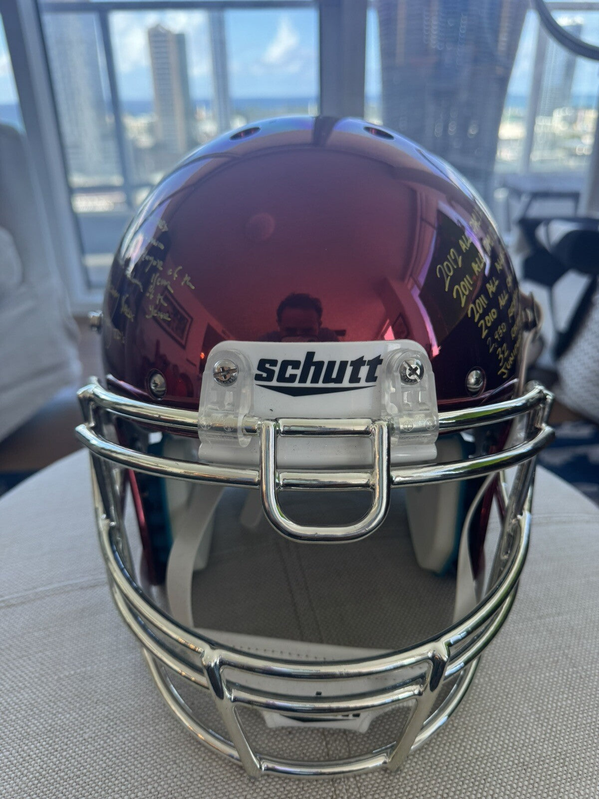 USC Trojans Chrome Helmet Signed & Inscribed by Robert Woods & Marqise Lee