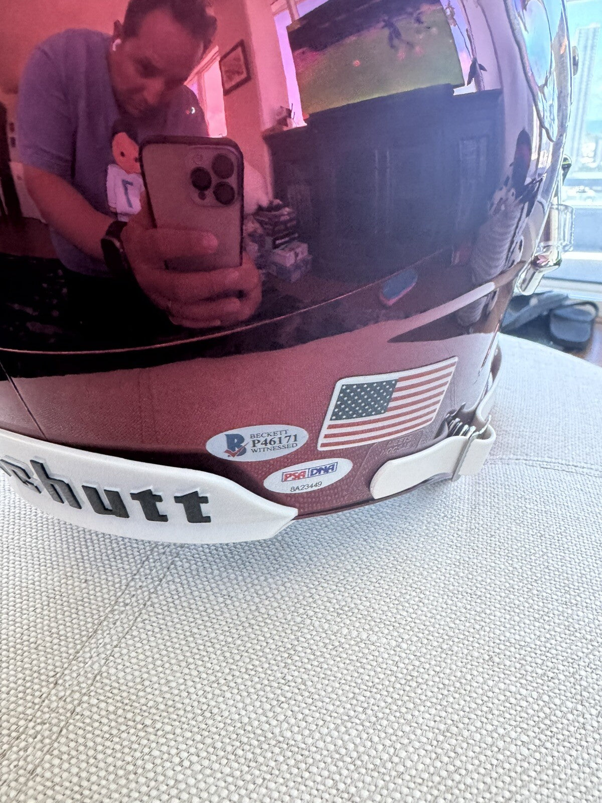 USC Trojans Chrome Helmet Signed & Inscribed by Robert Woods & Marqise Lee