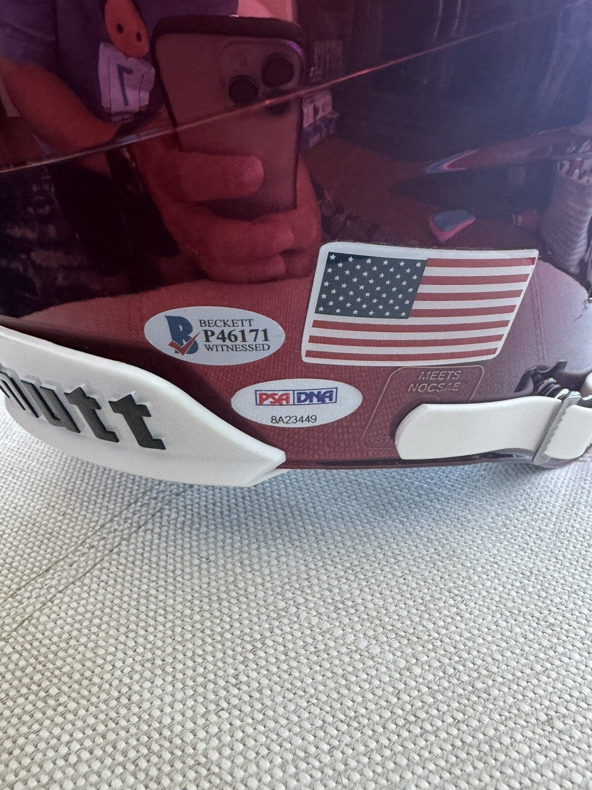 USC Trojans Chrome Helmet Signed & Inscribed by Robert Woods & Marqise Lee