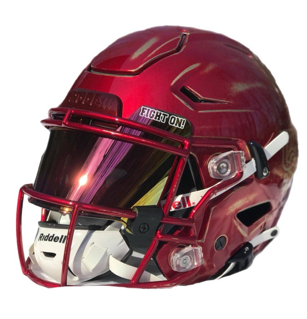 Custom Hand-Painted USC Trojans SpeedFlex Helmet with Multiple Inscriptions