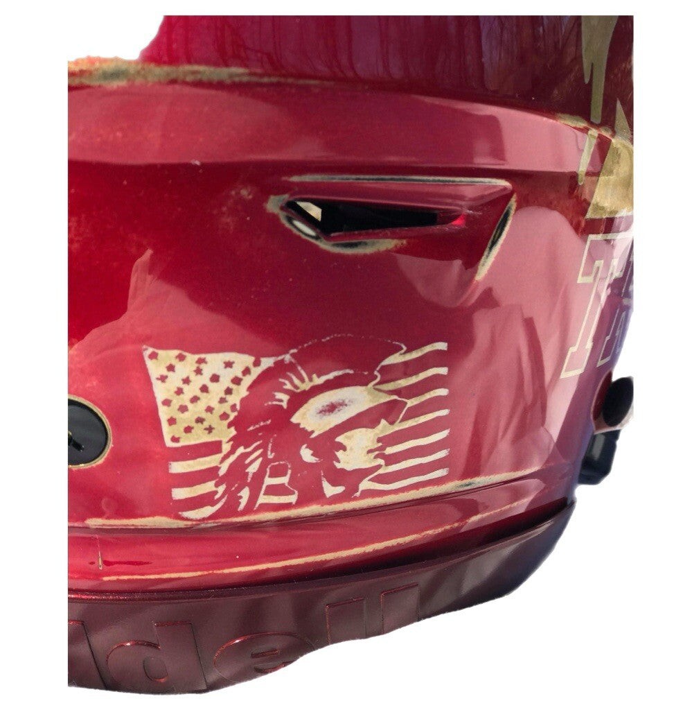 Custom Hand-Painted USC Trojans SpeedFlex Helmet with Multiple Inscriptions