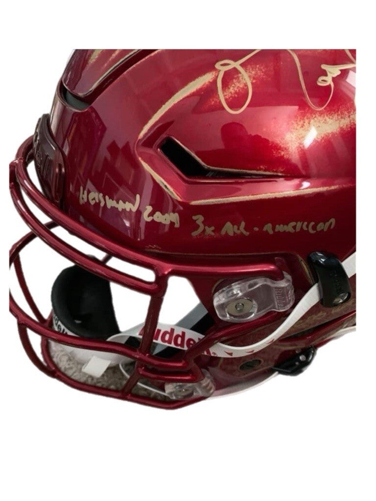 Custom Hand-Painted USC Trojans SpeedFlex Helmet with Multiple Inscriptions