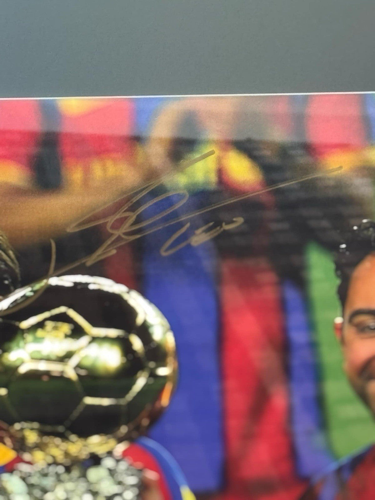 Lionel Messi Signed & Framed Barcelona Photo - Certified By Icons