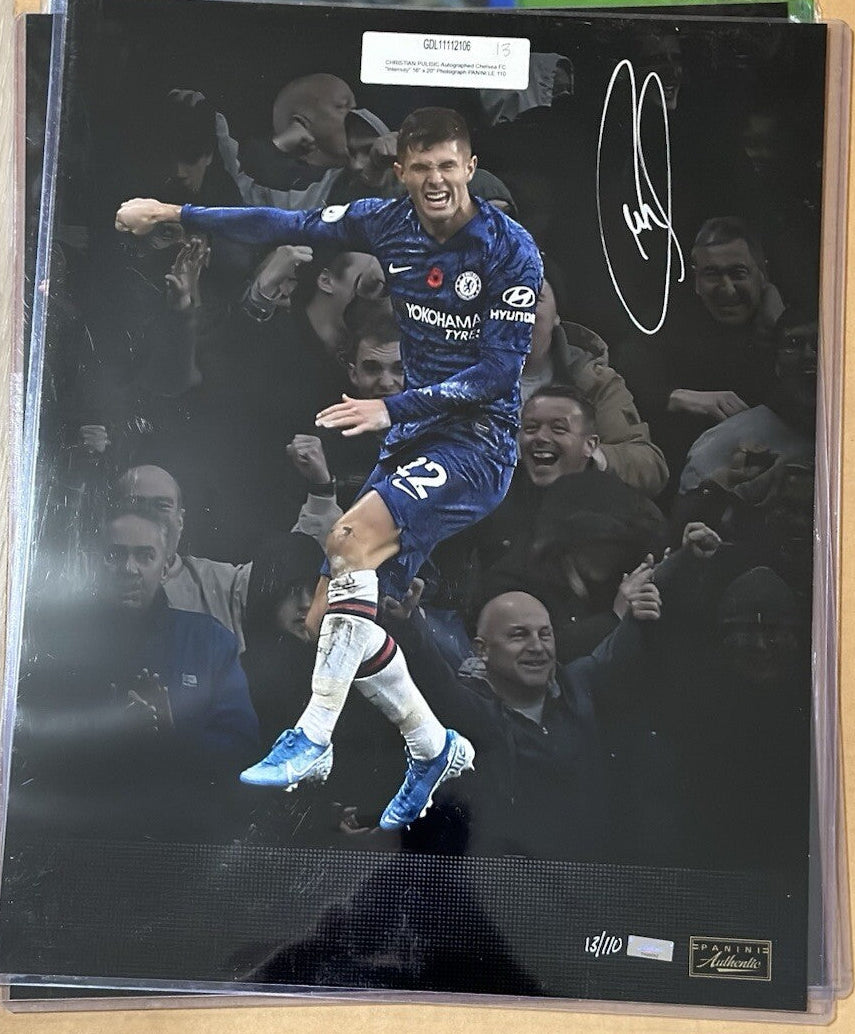 Christian Pulisic Signed Chelsea 16x20 Photos Limited Edition Panini Authenticated