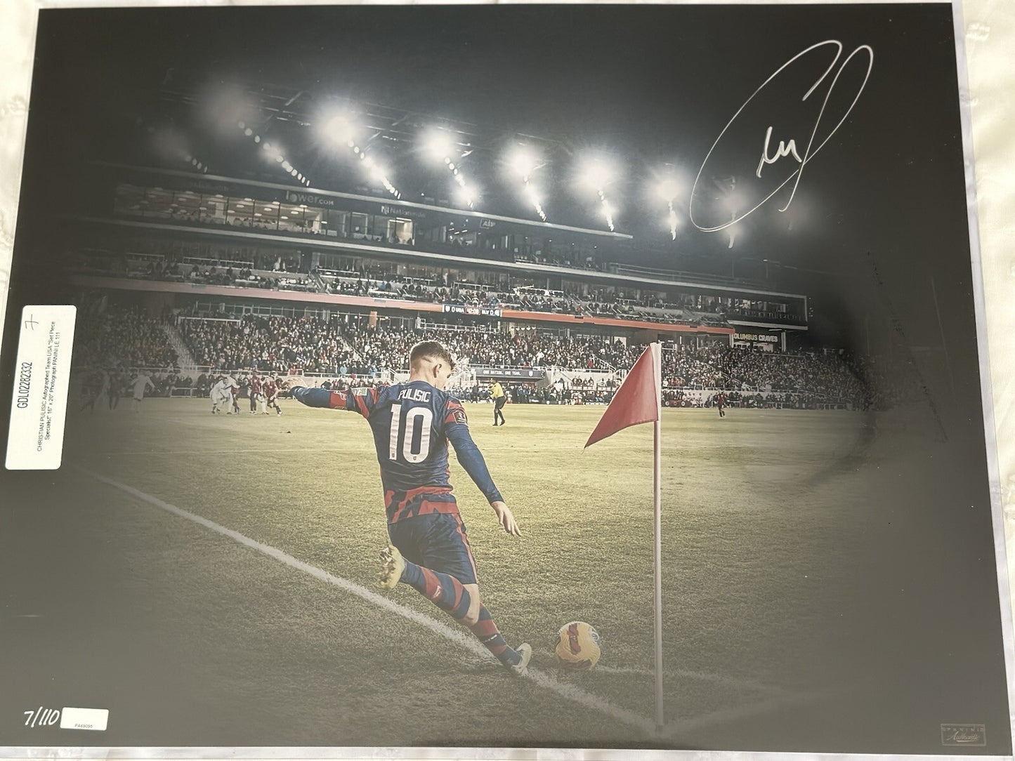 Christian Pulisic Signed 16x20 Photo USMNT Corner
