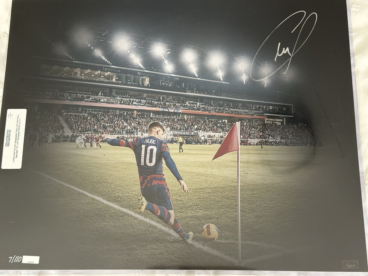 Christian Pulisic Signed 16x20 Photo USMNT Corner