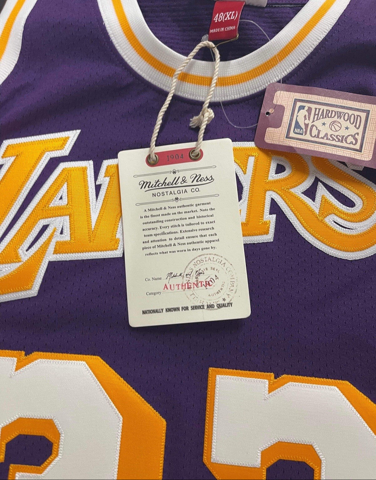 Kareem Abdul Jabbar Signed/Inscribed Authentic Mitchell & Ness Lakers Jersey