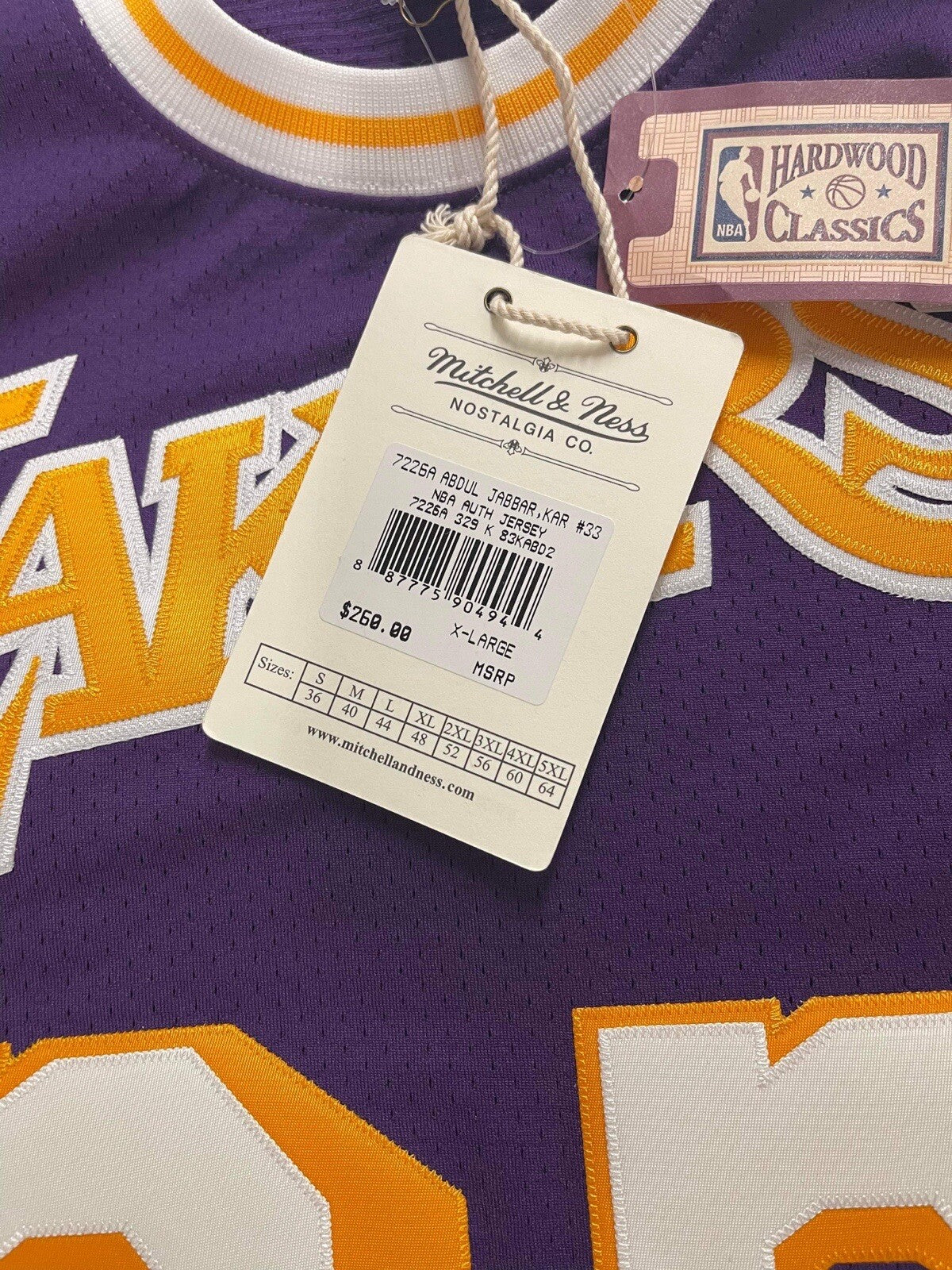 Kareem Abdul Jabbar Signed/Inscribed Authentic Mitchell & Ness Lakers Jersey