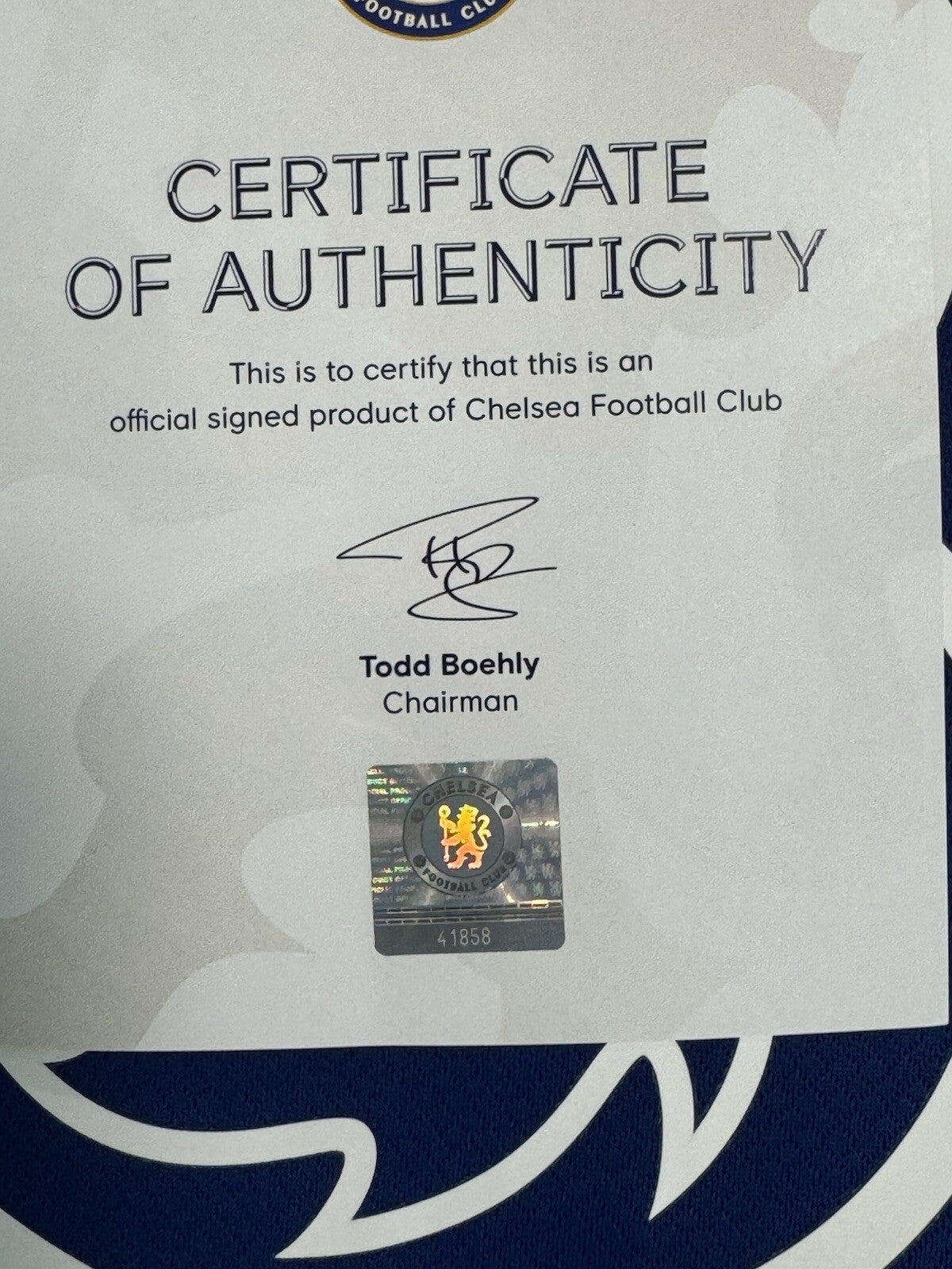 Chelsea FC Official Team-Signed 2022/23 with Club Certificate