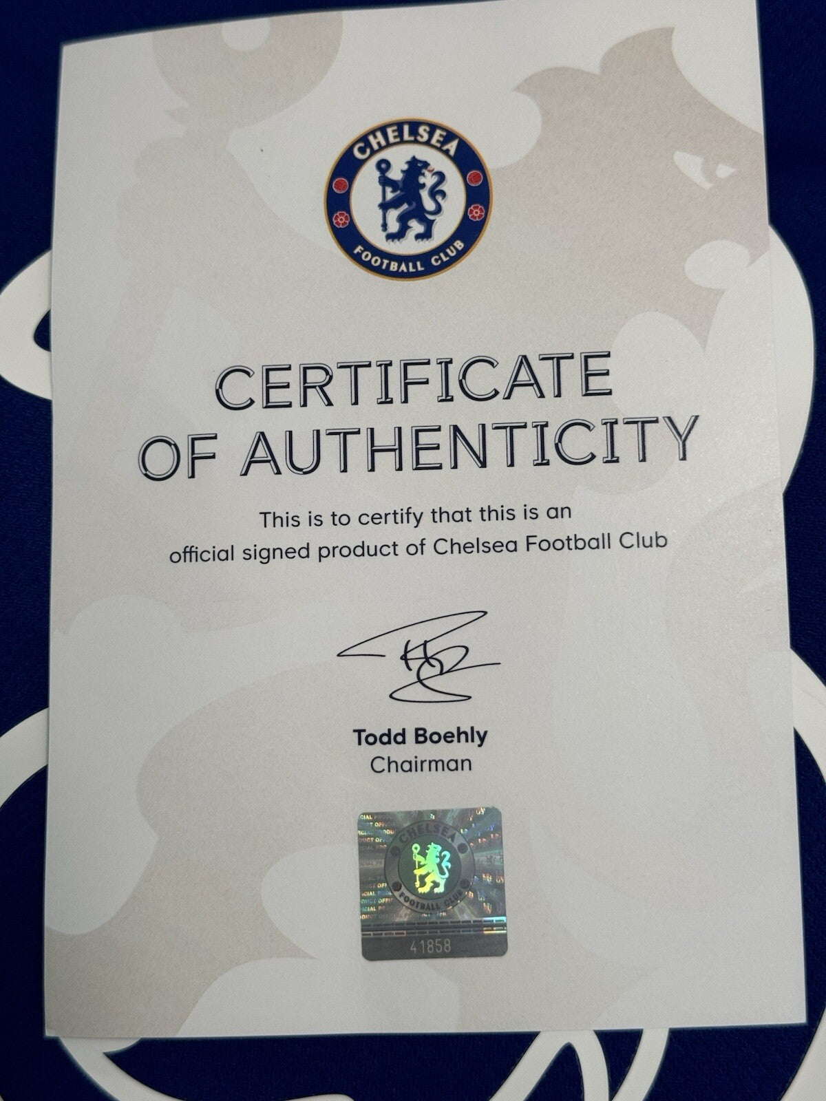 Chelsea FC Official Team-Signed 2022/23 with Club Certificate