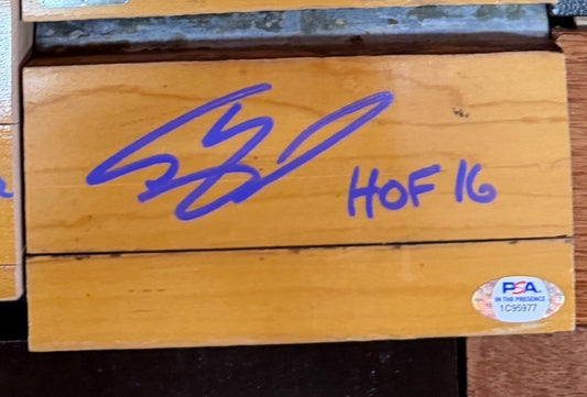 Shaquille O'Neal Signed & Inscribed Great Western Forum Floor Piece