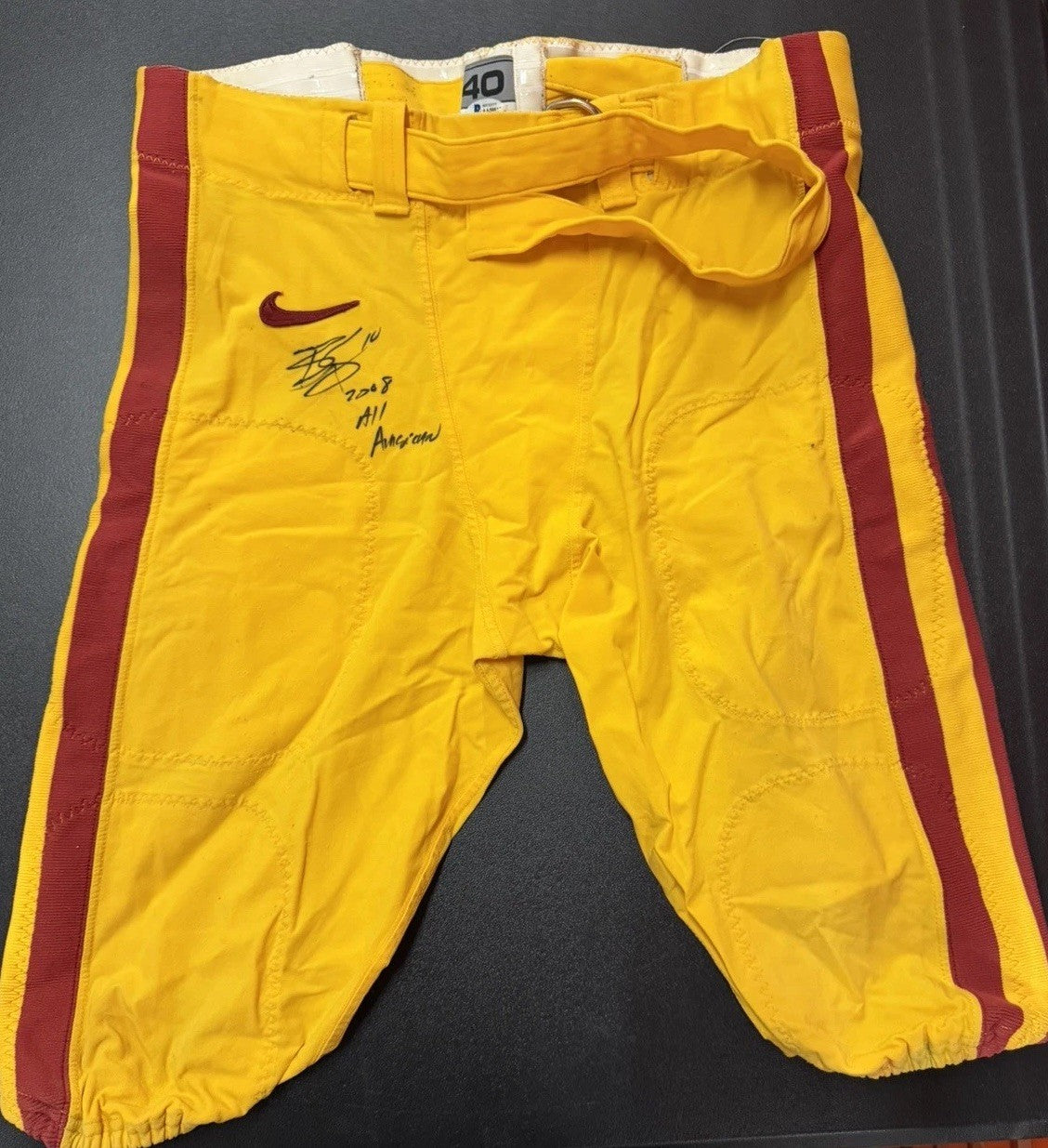 Brian Cushing Signed & Inscribed Game Worn USC Trojans Football Pants - Beckett