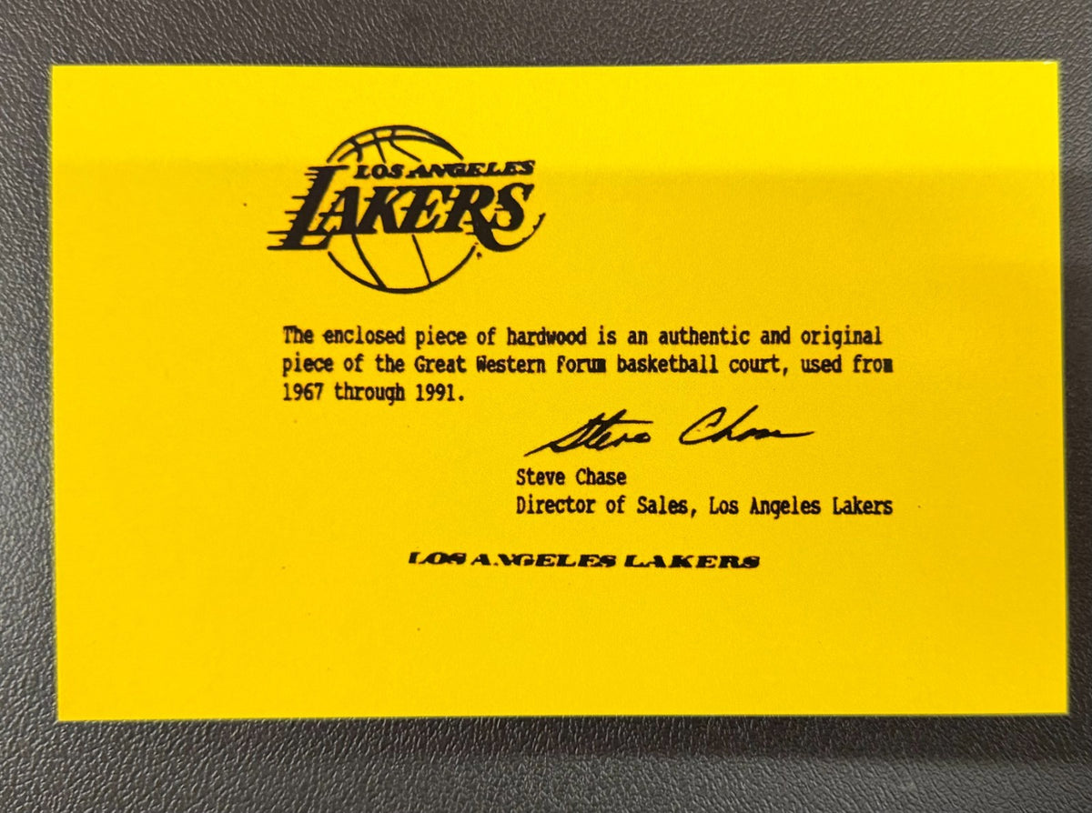 Magic Johnson Signed Great Western Forum Game Used Floor Piece HOF 2002 Beckett