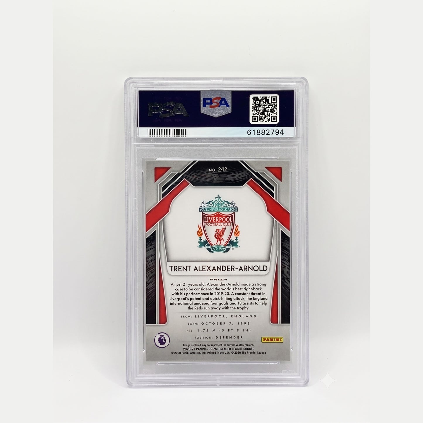 2020-21 Panini Prizm Premier League #242 Trent Alexander-Arnold Red Ice PSA 10